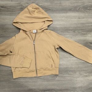 TNA Cream Waffle Zip-Up Hoodie